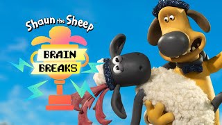 NEW 🐑 Dance and Freeze round 2 🐑 Shaun the Sheep  Brain Break 🐑 For Kids [upl. by Lladnyk]