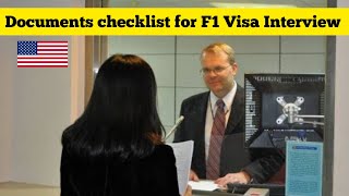 Documents checklist for F1 Visa Interview 🇺🇲  US Visa Interview documents required usainterview [upl. by Orlov]