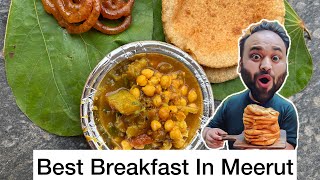 Best Breakfast In Meerut  Murari Sweets  Kachori Sabzi With Jalebi [upl. by Ihpen735]