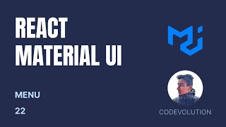 React Material UI Tutorial  22  Menu [upl. by Ostraw]