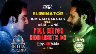 India Maharajas v Asia Lions  Highlights  Match 7  Eliminator  Legends League Cricket 2023 [upl. by Phylis518]