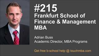 Frankfurt School of Finance amp Management MBA Program amp Admissions Interview with Prof Adrian Buss [upl. by Atekin]