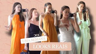 UMA SEMANA DE LOOKS REAIS  Vitória Portes [upl. by Delaine]