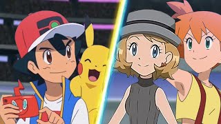 Pokemon Battle Ash Vs Serena and Misty [upl. by Chilson]