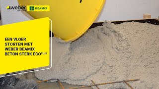 Een vloer storten met Weber Beamix Beton sterk ecoplus [upl. by Micheal]