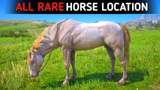 All 14 Rare Horse Locations  RDR2 [upl. by Atnahs]