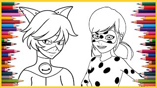 Ladybug amp Cat Noir Coloring Page  Tales of Ladybug amp Cat Noir [upl. by Mecke]