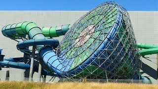 GIANT TORNADO Water Slide at Lalandia Billund Denmark Onride POV [upl. by Ailasor]