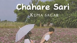 Kumar Sagar Chahare Sari Lyrics Video Aayou  Timi Bhagwan Sari [upl. by Sadirah]