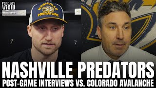 Steven Stamkos amp Andrew Brunette Recap Nashville Loss vs Colorado Feeling Better About Preds Game [upl. by Rihsab]