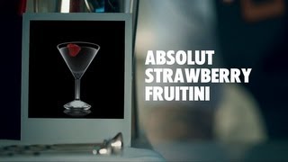 ABSOLUT STRAWBERRY FRUITINI DRINK RECIPE  HOW TO MIX [upl. by Annat]