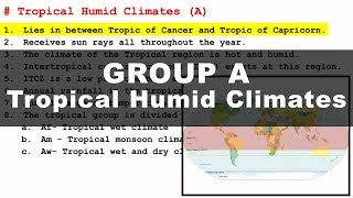 Koppen Scheme  Tropical Humid Climate A  UPSC IAS Geography [upl. by Colwin]