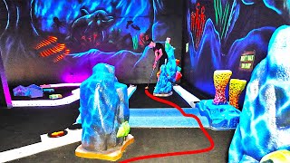 Playing The Most Trippy Glow In The Dark Mini Golf Ever [upl. by Sammer]