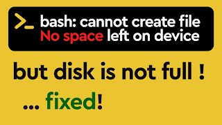 How To Fix No Space Left on Device Error with a Not Full Disk on Linux [upl. by Maye710]