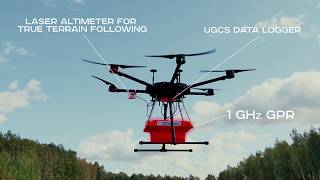 Drone equipped with 1 GHz Ground Penetrating Radar for small objects detection [upl. by Payne]