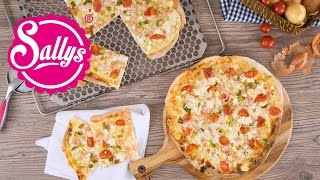 Flammkuchen Grundrezept  Sallys Variante  Sallys Welt [upl. by Ellebana866]