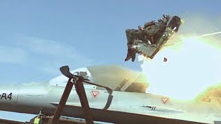 Fighter Jet Ejection Seat Slow Mo – Rocket Sled Test At USAF High Speed Test Track [upl. by Alonzo]