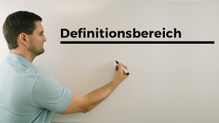 Definitionsbereich bei Funktionen  Mathe by Daniel Jung [upl. by Par809]