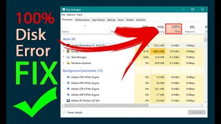 How to Fix 100 Disk Usage in Windows 10  Solved [upl. by Ahsehyt248]