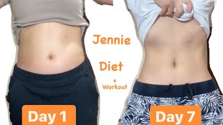 BLACKPINK JENNIE DIET  WORKOUT  1 TUẦN  Kết Quả  SHOCKED 😮 [upl. by Worrad219]