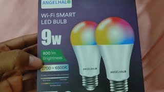 Angelhalo WIFI Smart LED Bulb Review  Connect Smart Light Bulb  Best Smart Led Bulb For Home [upl. by Leunamme]