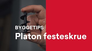 Byggetips Bruk Platon festeskrue og kantlist ved montering av grunnmursplate mot isolasjon [upl. by Akena842]