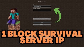 Minecraft 1 Block Survival Server IP Address [upl. by Eladnwahs]