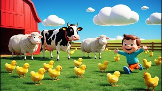 Farm Animals Cow Hen Duck  Sheep  Animals mix song for kids  Old MacDonald’s Farm Friends [upl. by Ailugram]