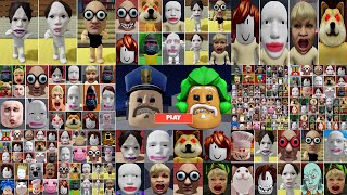 TWO HOURS 232 FLIPE HEAD GAMES IN ROBLOX ANGRY HEAD NOOB EVIL HEAD LADY HEAD SHIN SONIC HEAD [upl. by Stalk]