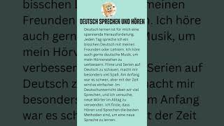 Deutsch Sprechen und Hören  Goethe Prüfung A1 A2 B1 B2 learngerman [upl. by Aniled863]