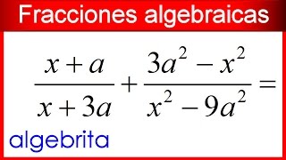 Suma de fracciones algebraicas con denominadores compuestos 136 [upl. by Enilegnave]