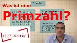 Primzahl  Was ist eine Primzahl  Mathematik  Lehrerschmidt [upl. by Alakam]