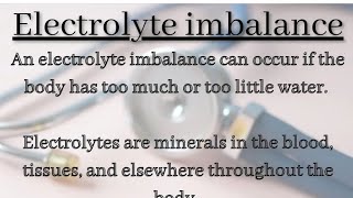 Electrolyte Imbalance [upl. by Farkas498]