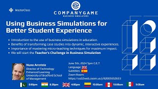 MasterClass Business Simulators  CompanyGame Launch Teaching Challenge in Business Simulation [upl. by Suivart601]