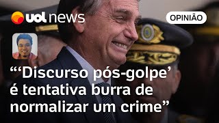 Discurso pósgolpe de Bolsonaro ofende inteligência e seria contestado diz Leonardo Sakamoto [upl. by Riamu744]