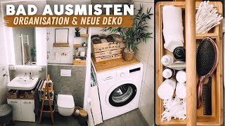 XXL BATHROOM MAKEOVER  Deep Cleaning Ausmisten  Organisation amp Deko  kleines Bad einrichten [upl. by Nnylyak]