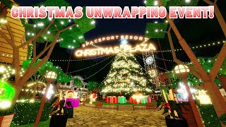 The Christmas Plaza Unwrapping Event 2023 Roblox Space Sailors [upl. by Eahsat]