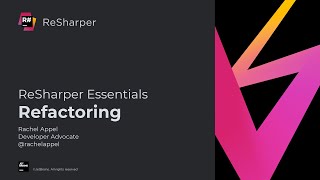 Refactoring  ReSharper Essentials [upl. by Culbertson]