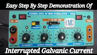 Electrical Stimulation Galvanic current  How To Use  Demonstration Of Visible Muscle Contraction [upl. by Anirol]