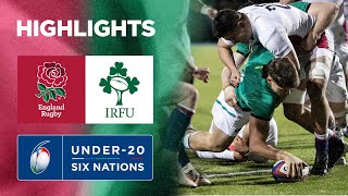 STUNNING Ireland Try In Win Over England  Match Highlights  Six Nations U20s [upl. by Anahsak]