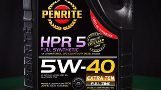 Penrite HPR 5 5W40 Engine Oil [upl. by Gant429]