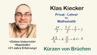 YT636 Mathematik  Kürzen von Brüchen [upl. by Sigismond995]