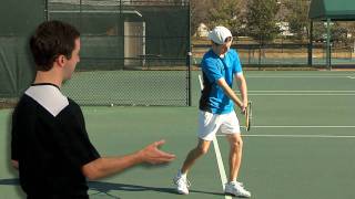 Tennis Backhand Swing to Contact [upl. by Aja]