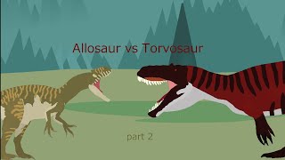 Allosaurus vs Torvosaurus battle millions part 2 [upl. by Recneps]