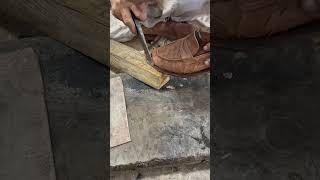 Making handwoven leather loafer asmr diy bespoke handmade leathercraft youtubeshorts usa art [upl. by Ardin945]