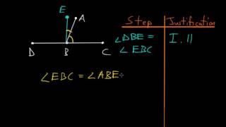 Euclids Elements Book 1 Proposition 13 Angles Formed By A Straight Line [upl. by Ahsinotna]