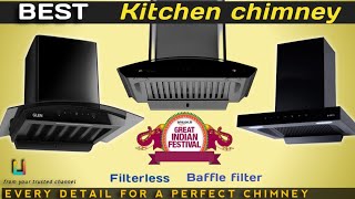 Best Kitchen Chimney in India 2024  Filterless chimney vs baffle filter chimney  buying guide [upl. by Atekram]