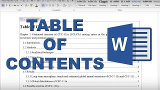 How to make a table of contents in word [upl. by Eellac194]