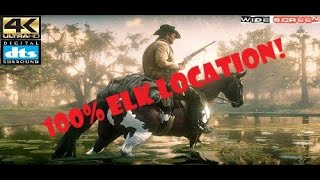 ENG Red Dead Redemption 2  100 ELK Spawn How to get a perfect ELK Pelt [upl. by Erminie]