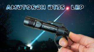 Amutorch BT35 Tactical Laser Flashlight LEP 1371m Range Smallest 18650 Model [upl. by Aimit]